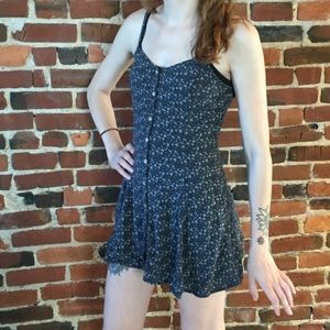 Floral sundress with lace up back